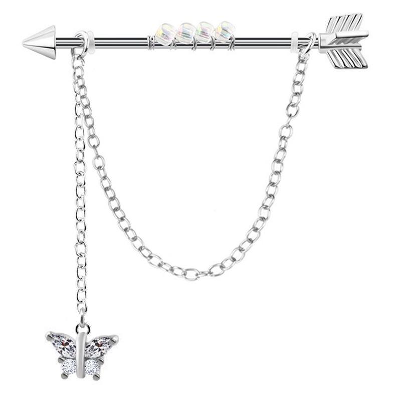 Gaibei Европейский и Американский Трансграничный Пирсинг Уха Перемычки и Кости Цепочки Ногтей