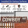 2D Flat 1pc, 15.7×3.94inch Vintage Cowboy, Aluminum Decorative Sign, Rustic Aluminum Wall Plaque for Home, Street, Shop, Garage, Bar, Farm