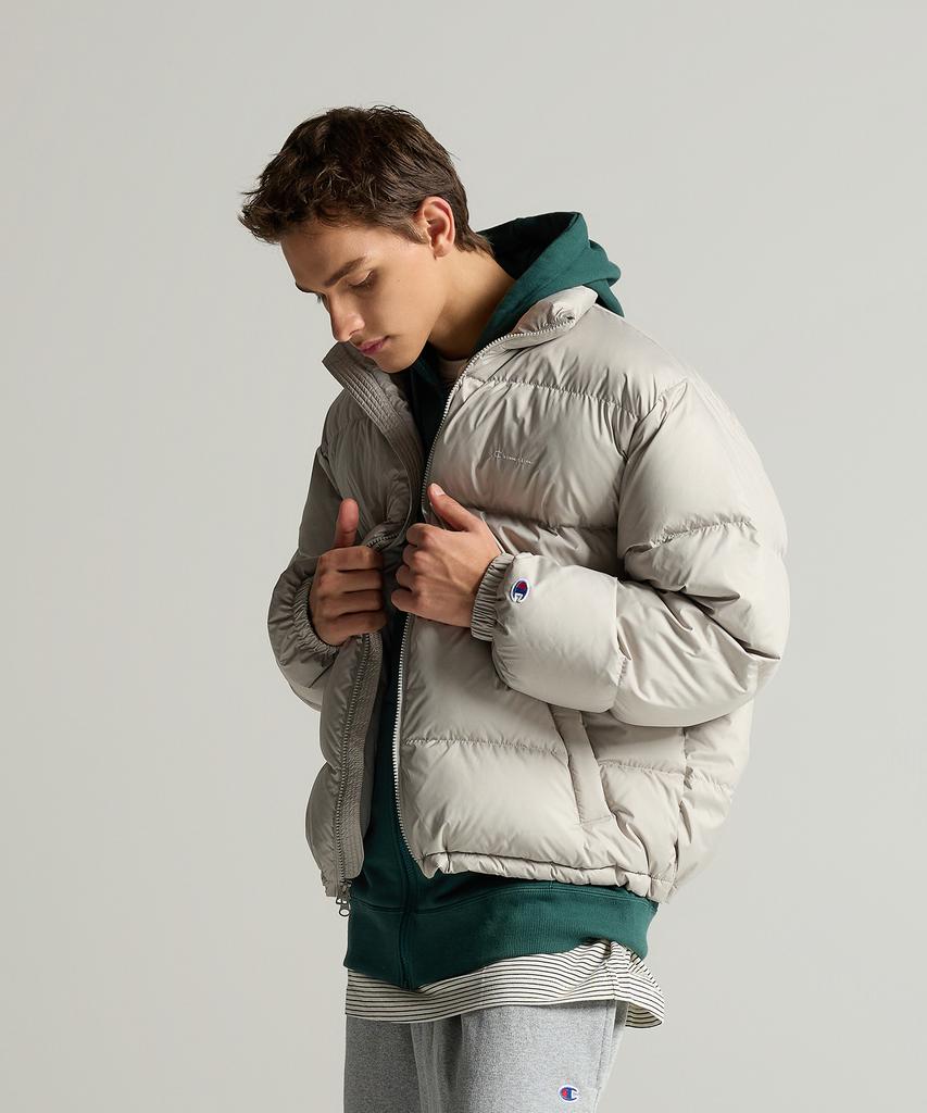 CHAMPION 2-Way Puffer Down Jacket Light Grey