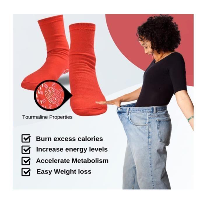 Chaussettes Auto-chauffantes - Santé - Tourmaline - Massage Acupression - Confort - Respirantes