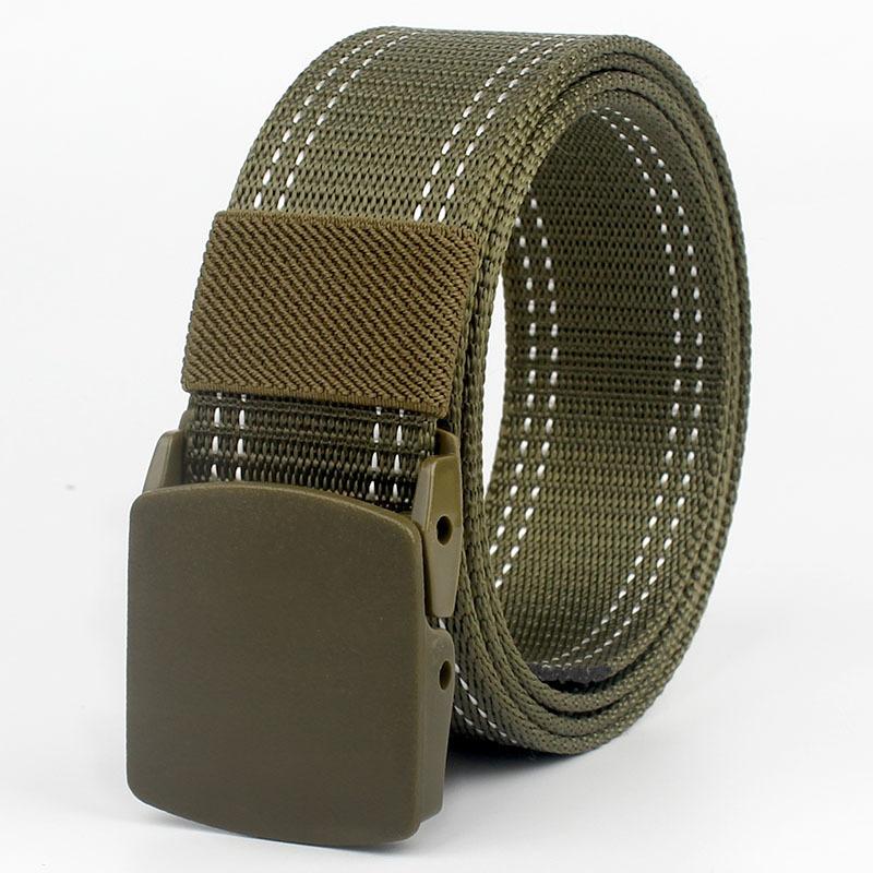 Men's Tactical Nylon Canvas Casual Belt Outdoor Training Electronic Security Check Iron-Free Tactics