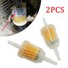 2x Fits 6/8mm Pipe Filter Motorbike Petrol In-Line Universal Clear Fuel Filters