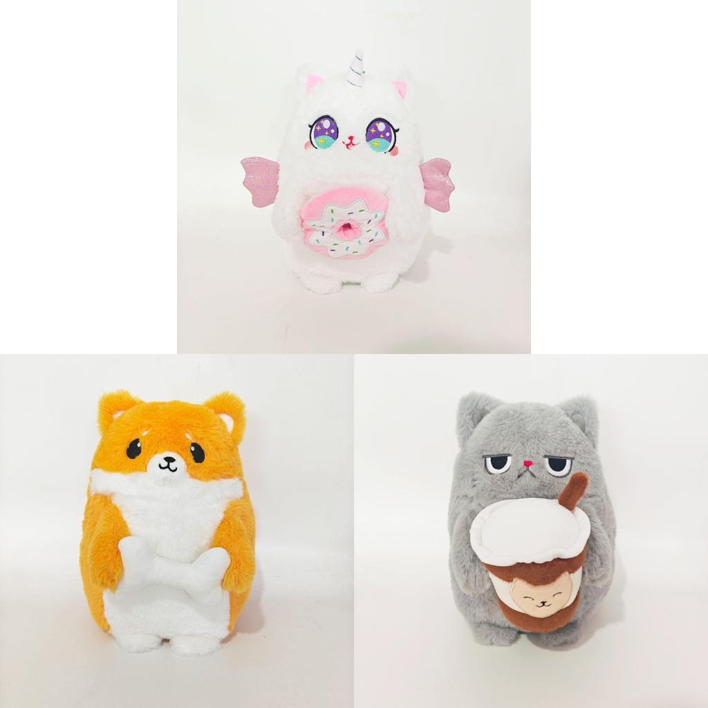 Меланхоличный Кот Плюшевая Игрушка из Мягкого Короткого Плюша для Детей и Коллекционеров