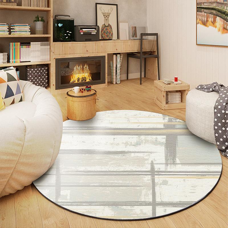 Круглый ковер для гостиной Геометрический абстрактный ковер под журнальный столик и диван Домашний ковер для спальни Прикроватный ковер
