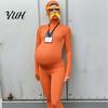 Solid Color Costume Orange Full Bodysuit for Kids Adults, with Belly, Yellow Mustache & Eyebrows, Stretchy Zentai Suit Men Women Open Face Suit,