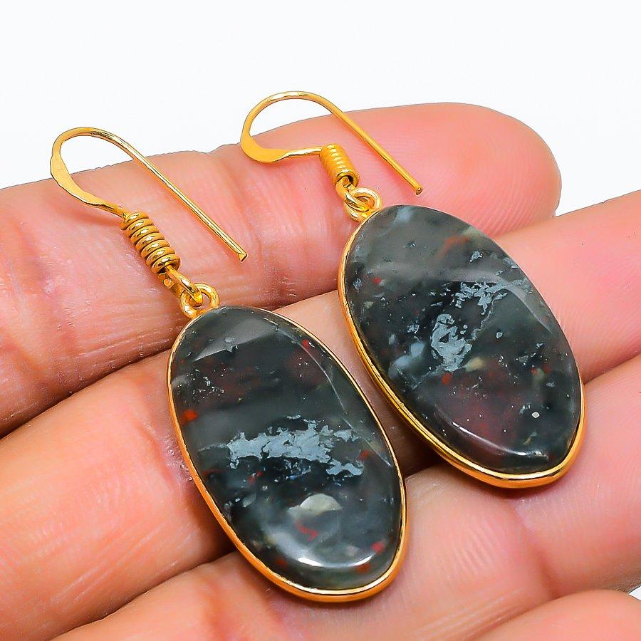 Boulder Opal Gemstone 925 Solid Sterling Silver Jewelry Earring 1.77" GK-5692