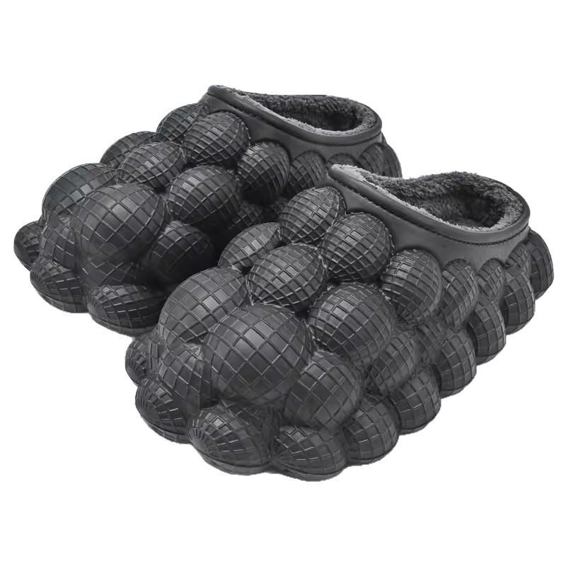 Трансграничные Нескользящие Теплые Хлопковые Тапочки Личи - Водонепроницаемый Дизайн Виноград Арахис Пузырь