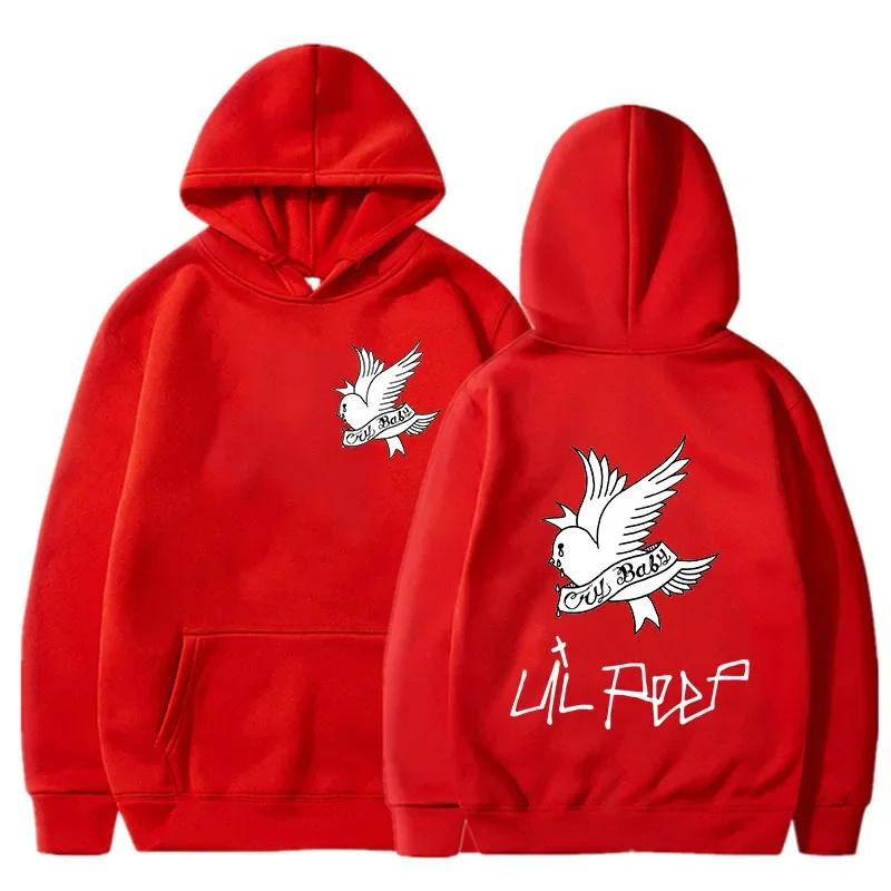 Spring and Autumn Warm Hoodie New Lil Peep Printed Men's/Women's Lil Love Unisex Hip Hop Graphic Hoodie Outdoor Sweater