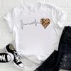 Футболка Lovely heart Bicycle Black T Shirt Girl Harajuku Korean Style tee Tops Kawaii Female T-shirt love Women TShirts