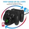 Зарядная станция для контроллера PS4/PS4 Slim/PS4 Pro, Двойная USB-станция для быстрой зарядки джойстиков, Подставка-зарядка, Зарядное устройство для геймпада с индикатором