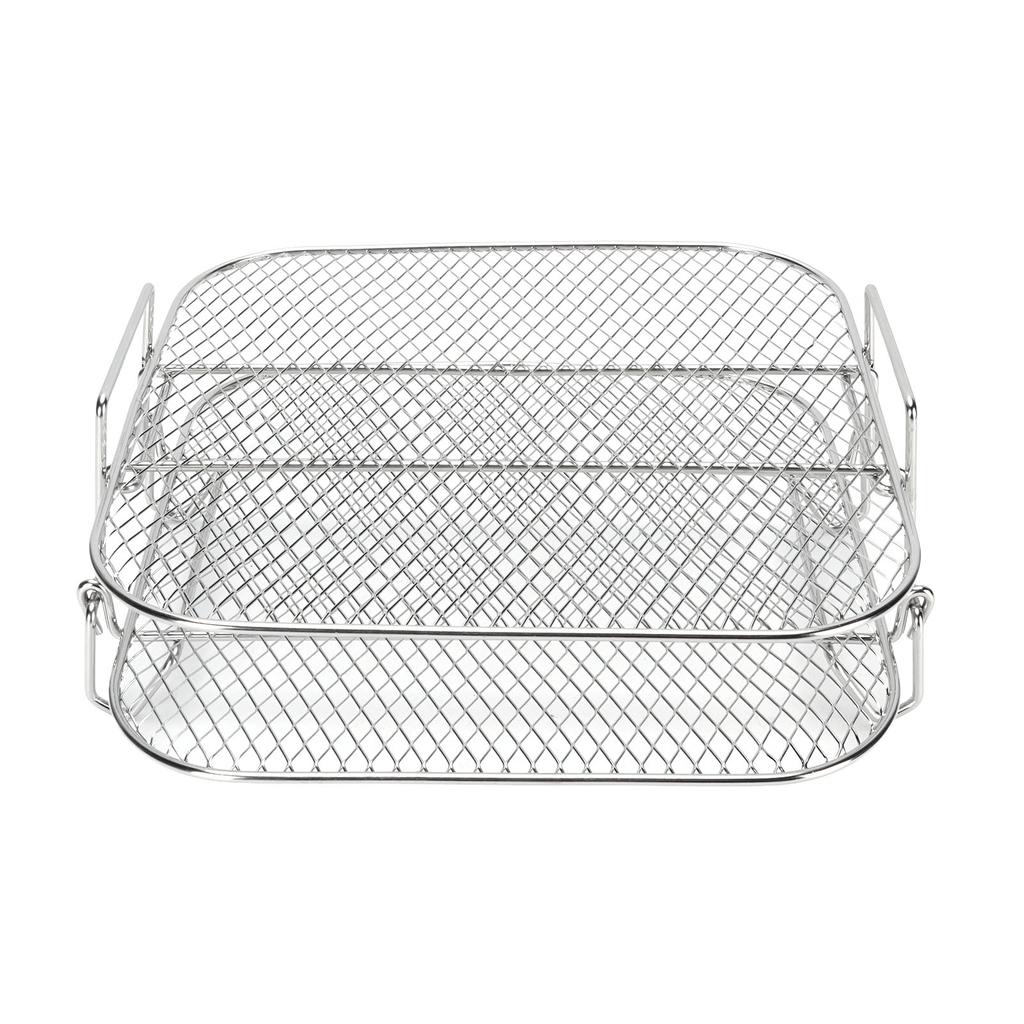 Решетка для фритюрницы 2-ярусная из нержавеющей стали, можно мыть в посудомоечной машине, решетка для жарки во фритюрнице для AG301 AG302 AG400