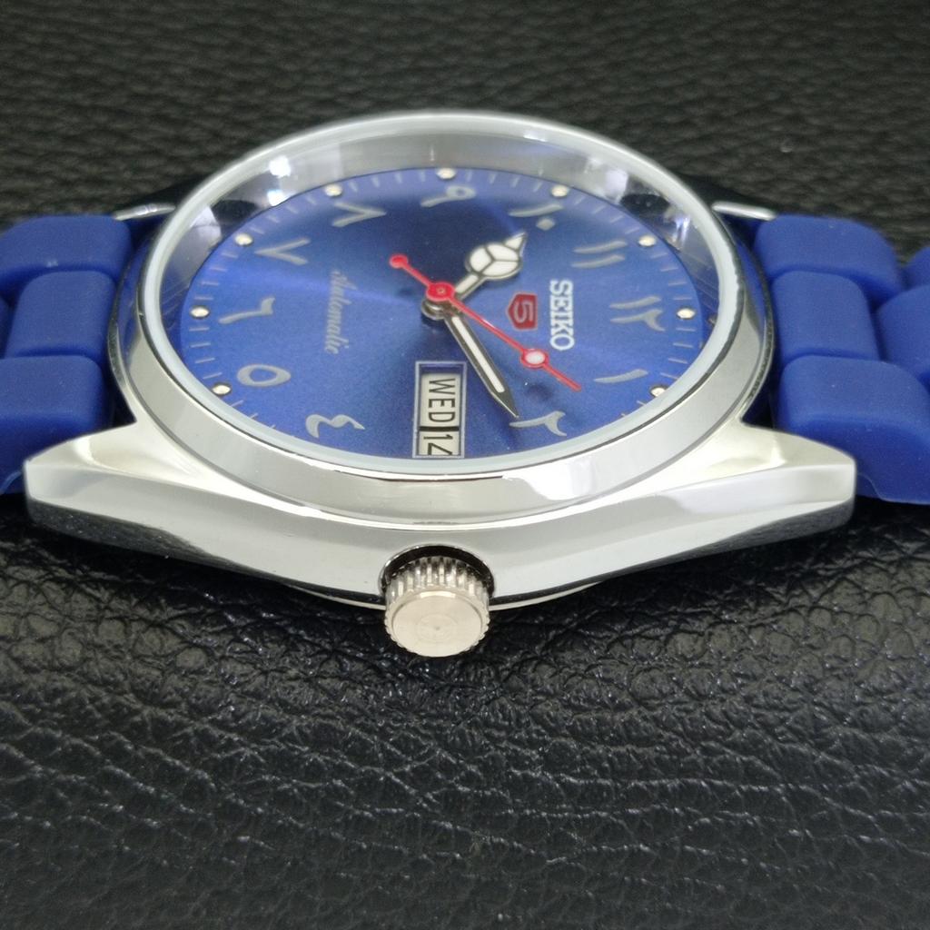 АВТОМАТИЧЕСКИЕ ВИНТАЖНЫЕ ОТРЕМОНТИРОВАННЫЕ МУЖСКИЕ ЧАСЫ SEIKO 5 ЯПОНИЯ 6309A СИНЕГО ЦВЕТА a441244-4