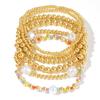 XimangLuxury Copper String Bead Pearl 12/O Color Domestic Rice Bracelet Set With Design
