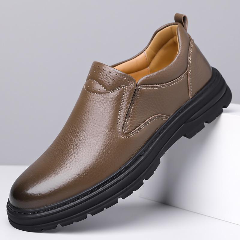 Soft Sole New Designer Soft Leather Shoes for Men Spring Autumn Lace Driving Shoes Male Fashion business Casual Shoe Man