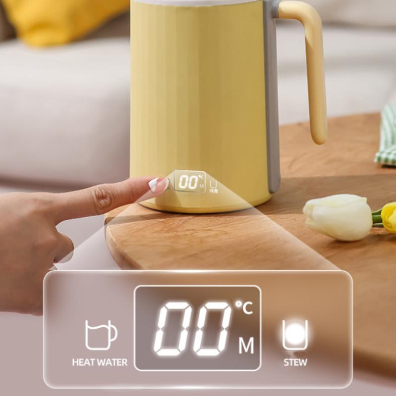 Мини-чашка для воды с электрическим подогревом из нержавеющей стали, многофункциональная чашка для здоровья, чашка с антипригарным покрытием, бытовой электрический чайник для тушения
