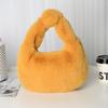 Simple Autumn and Winter Underarm Dumpling Bag Women's Bag Fashion Handbag Messenger Bag Plush Bag
