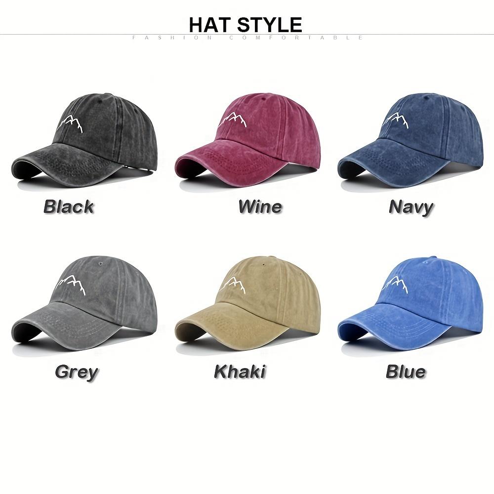Унисекс Бейсболка Snapback с вышивкой горы Хлопковая Бейсболка Защита от солнца Кепка Тракер Для Кемпинга Туризма Рыбалки