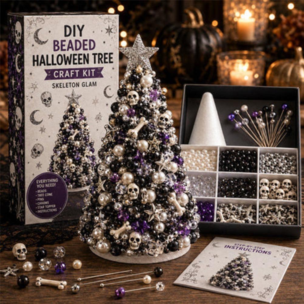 Handmade Halloween Craft Kit Decorative Beads DlY Beaded Tree New Tree Decoration Kit