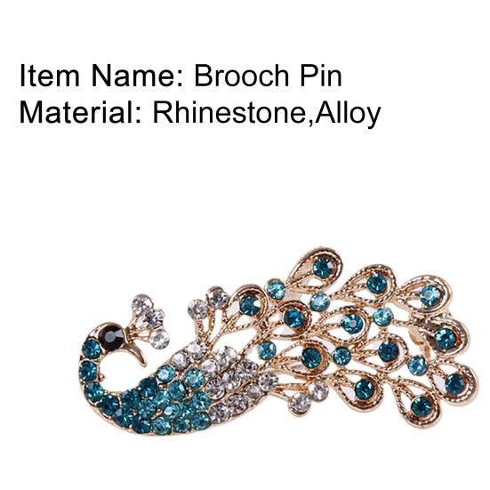 Брошь-булавка, блестящая милая женская модная булавка для воротника в форме павлина для свадьбы