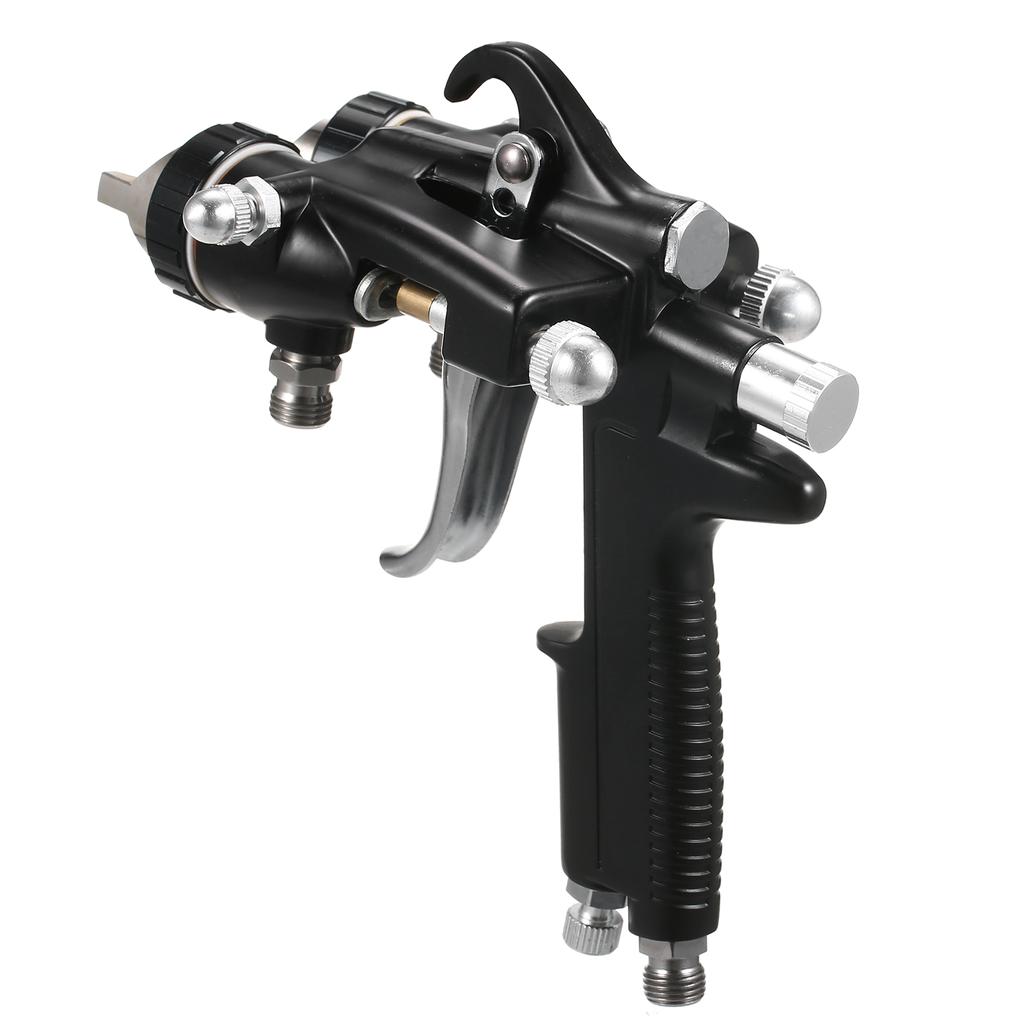 Двойная насадка 1,4 мм, двойная головка, двухкомпонентный распылитель с зеркальным эффектом, серебристый хром, пневматический распылитель