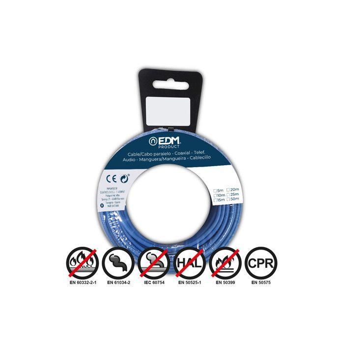 Катушка Гибкого Электрического Провода 4 мм Синий Без Галогенов 15 м