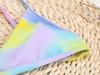 Tie Dye Микро Бикини Сексуальный Женский Купальник Женский Купальники Пляжные Стринги Бразильский Купальщица Комплект Бикини Biquini Купальный Костюм