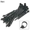 11/111PCS Car Nylon Black Cable Ties Push Mount Wire Harness Fastener Cable Clamp Clips Ties Management Car Wire Organizers