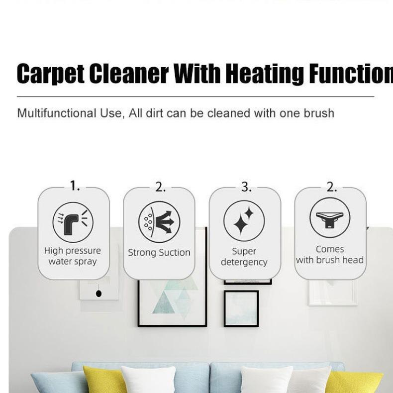 Компактная многофункциональная машина для чистки обивки и ковров со встроенным распылением и всасыванием