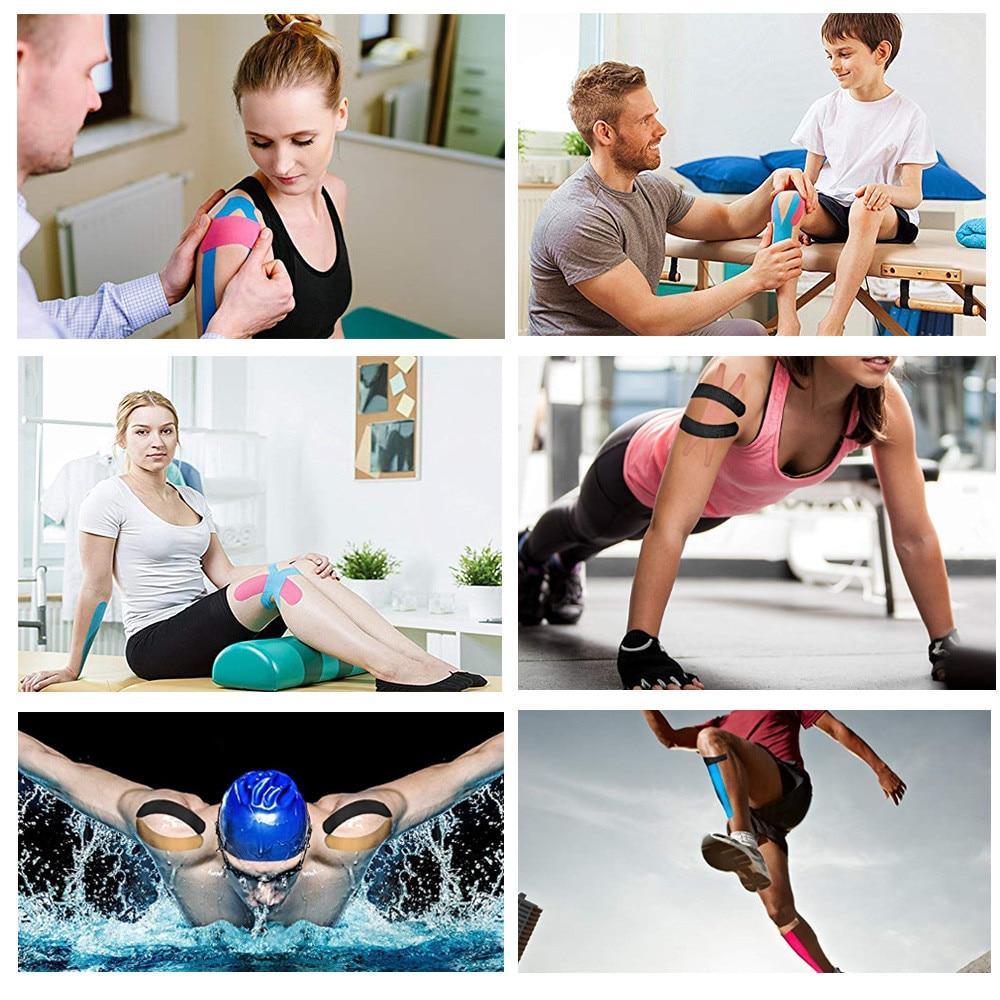 SKDK Кинезиологическая лента Дышащая водонепроницаемая спортивная восстановительная спортивная лента для фитнеса, тенниса, мышц колена, облегчение боли, доступ XYZ