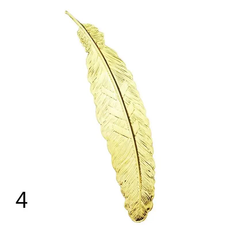 Creative metal feather bookmark Chinese vintage page cool book tag school offers party gifts.