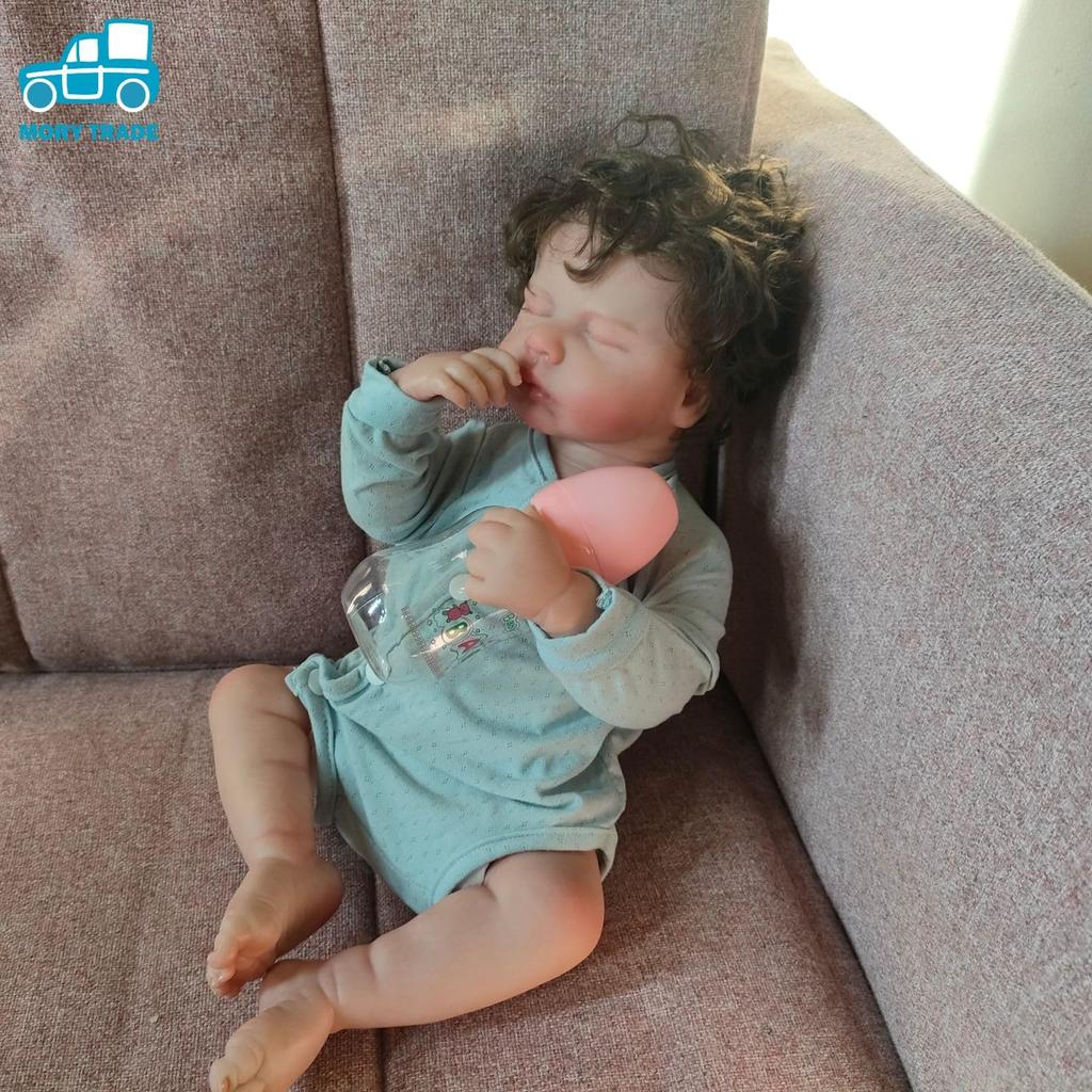 Morytrade Baby Doll Reborn Doll 45cm Soft Material Bathing Care Childcare Practice (Sleeping)