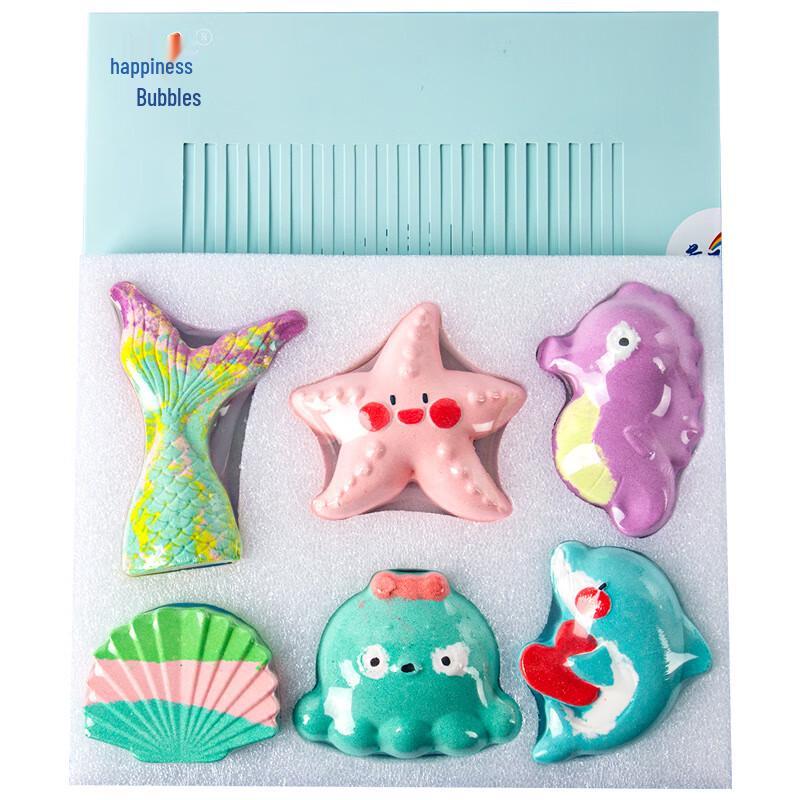 Набор подарочных бомбочек для ванны с эфирными маслами «Океан счастья» (6 упаковок)