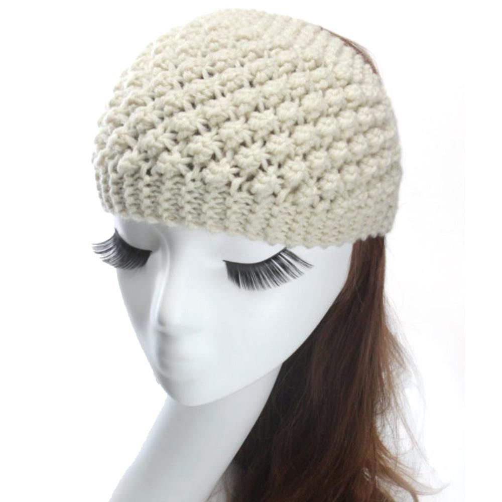 Подарочный тюрбан, аксессуары для волос, вязаная шерстяная повязка на голову для девочек, эластичная повязка для волос, связанная крючком