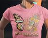 New Creation Christian Shirt: Butterfly Cross Graphic Tee