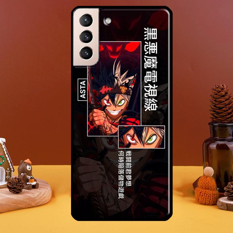 Аста Чёрный Клевер Чехол Для Samsung Galaxy S21 Ultra S20 FE S8 S9 S10 Note 10 Plus Note 20 S22 Ultra Чехол