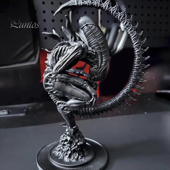 Статуя инопланетянина, 3D-печатная фигурка существа ужасов из смолы, украшение, 6 дюймов, коллекционная скульптура инопланетянина, настольный декор, подарок для фаната научной фантастики
