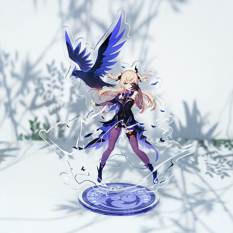 Genshin Anime Cartoon Acrylic Material Figure Puppet Doll Plate Desk Decor Standing Sign Game CollectionKids Collect Toys