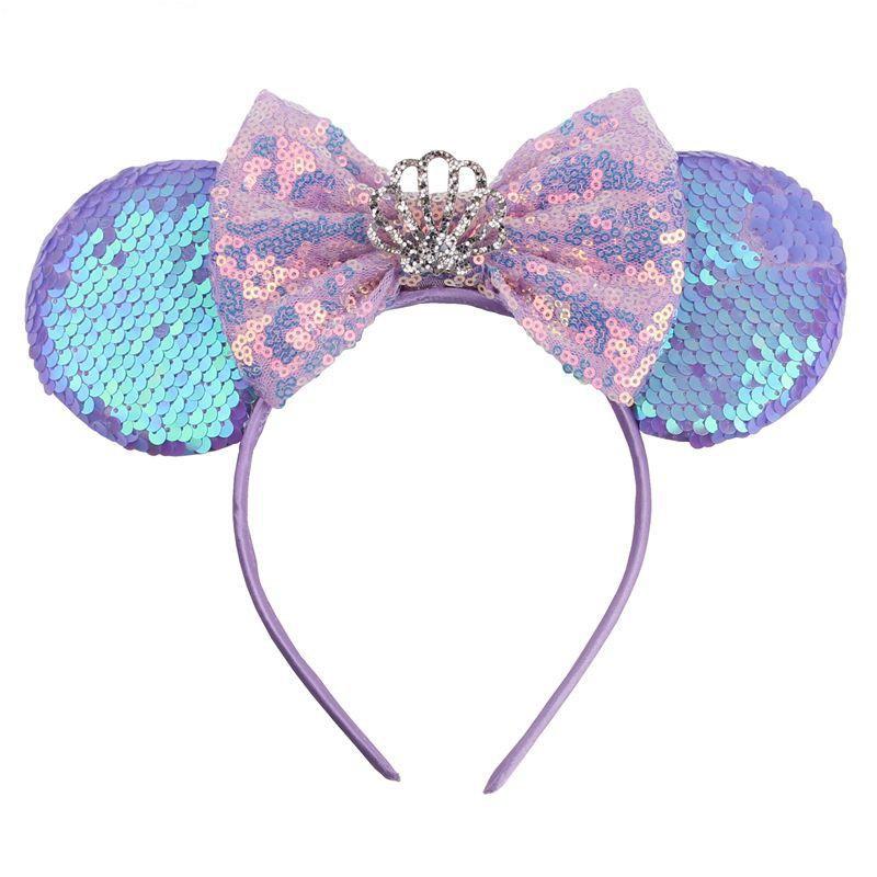 Blingy Minnie Mouse Headbands With Sparkling Glitter For Girls