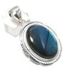 Natural Labradorite Gemstone 925 Sterling Silver Jewelry Pendant 2.01" t3S51