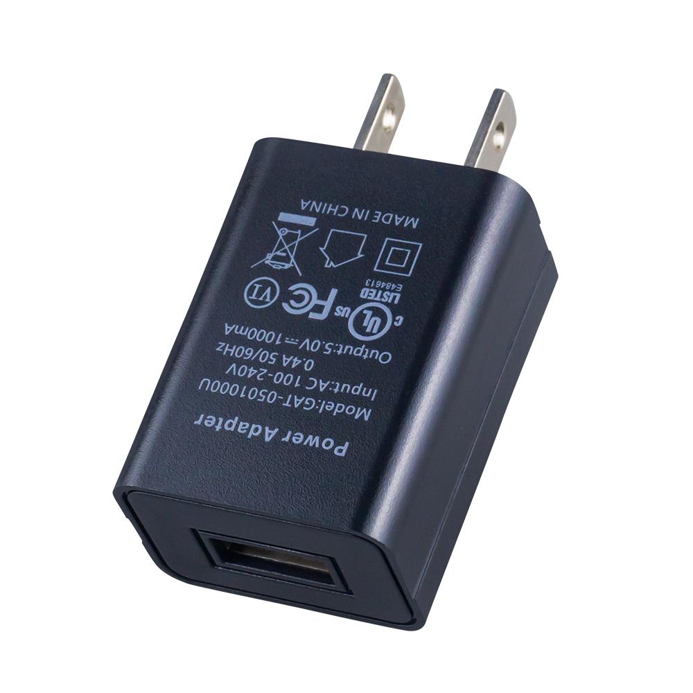 Certification 5W USB Wall Charger for All Cell Phone USB A Port 5V1A Power Portable Charger