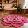 3D Цветочный коврик для пола Нескользящий Впитывающий коврик для ванной Реалистичная форма цветка Ковер для зоны Спальни Гостиной Игровой комнаты Декор