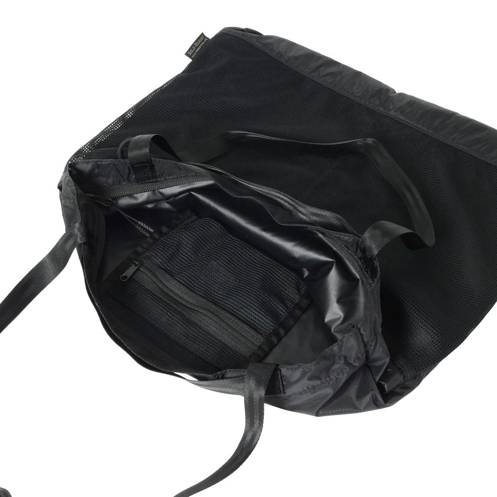 Складная сумка-тоут, складывается, вмещает B4, примерно 7, изготовлена из нейлона ROBIC с сеткой, портативная для сумок с записями, сверхлегкая (90г), Компактно, Документы,