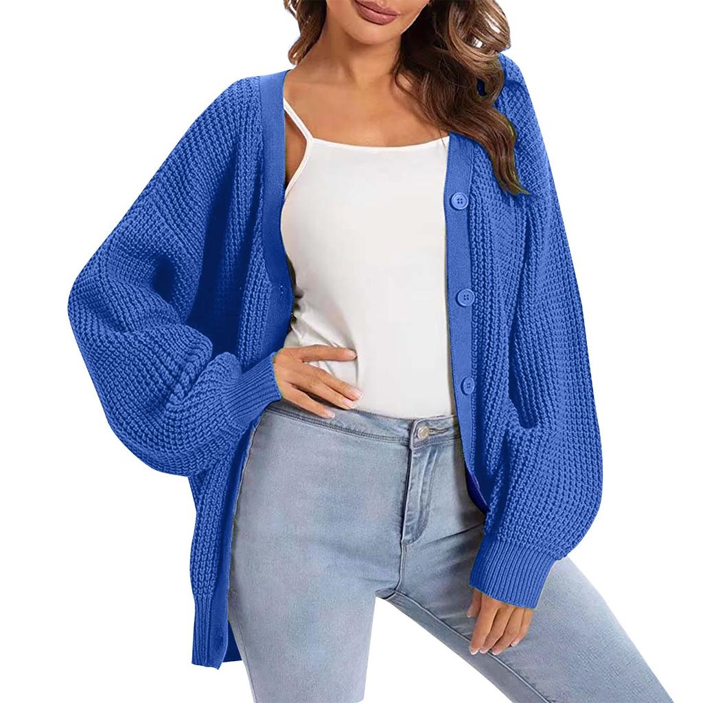 Women's Cardigan Sweater Button-Down Long Sleeve Oversized Knit Cardigans