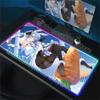 RGB Glowing Hololive Usada Pekora Mousepad Laptop Anime Girl Kawaii Table Mat Non-Slip Office Keyboard Mouse Pad Large Mouse Mat