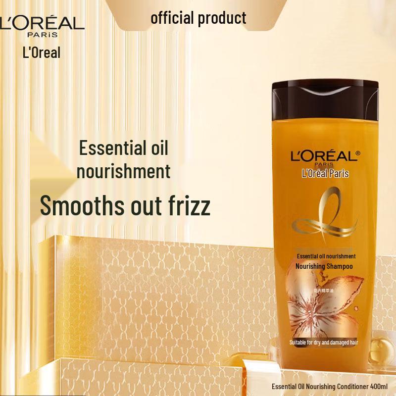 L'Oréal Essential Oil Shampoo & Conditioner Set for Women (400ml/200ml) - Nourishing & Softening Care
