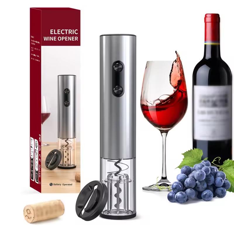 1/4 pcs Electric Wine Bottle Opener Automatic Red Wine Corkscrew Wine Opener Wine Tools Kitchen Products Performance Plastic 5