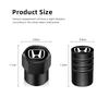 4Pcs Aluminum Alloy Car Tire Valve Cap Auto Wheel Accessories For Honda Accord Civic FIT Insight CRV Jazz HRV CRZ CRX City Vezel