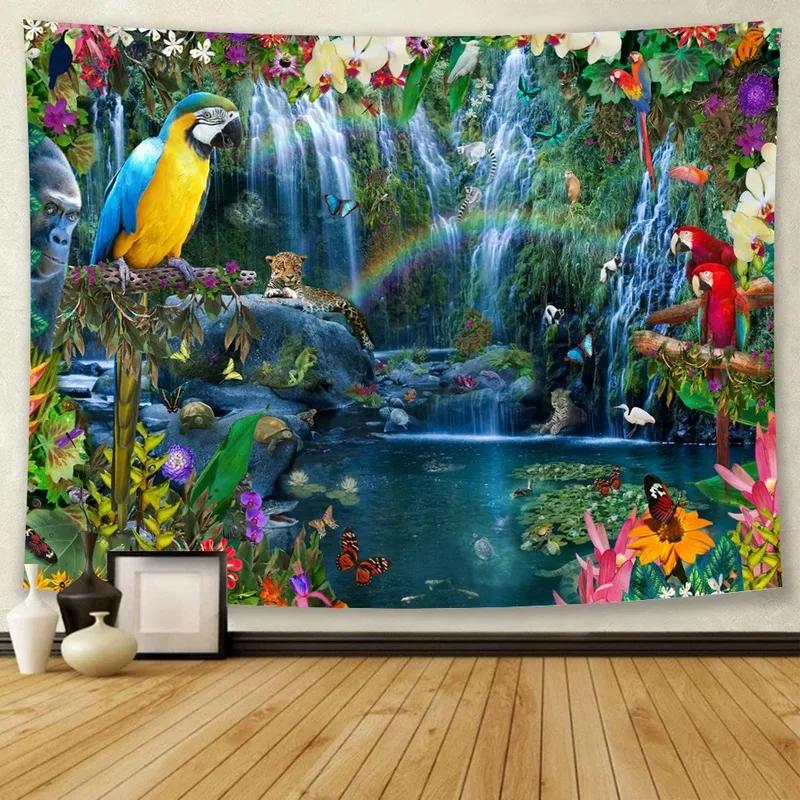 Лесной зверь Тигр Декоративный гобелен Офис Гостиная Декор Домашний Настенный Гобелен