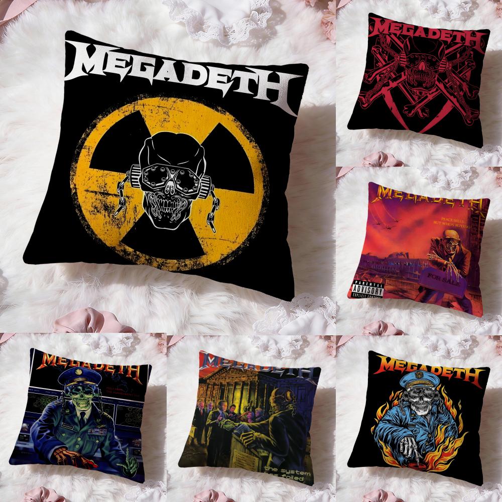 Наволочка для подушки с изображением группы Megadeth, Премиум-комфорт, Двусторонняя наволочка - Дизайн «Два в одном» для любой комнаты и салона автомобиля
