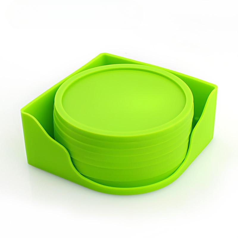 Круглые 10 см силиконовые подставки набор силиконовый ящик для хранения подставки под горячий кофе черные подставки